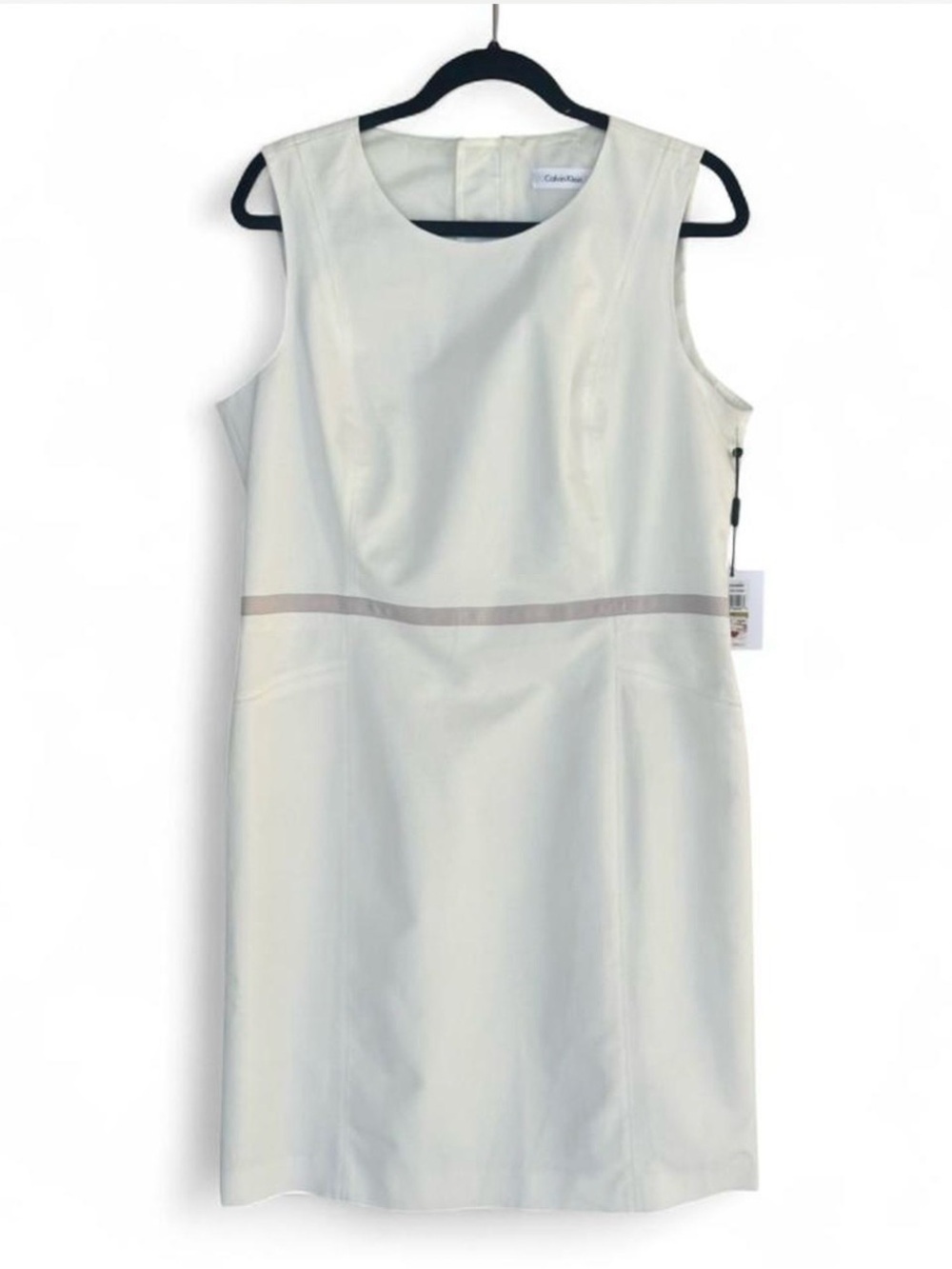 Calvin Klein Ivory Sleeveless Sheath Dress
